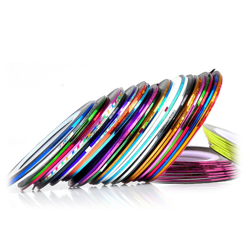 30Pcs 30 Multicolor Mixed Colors Rolls Nail Striping Tape Line Nail Art Decoration Sticker DIY for gel nail polish
30Pcs 30 Multicolor Mixed Colors Rolls Nail Striping Tape Line Nail Art Decoration Sticker DIY for gel nail polish