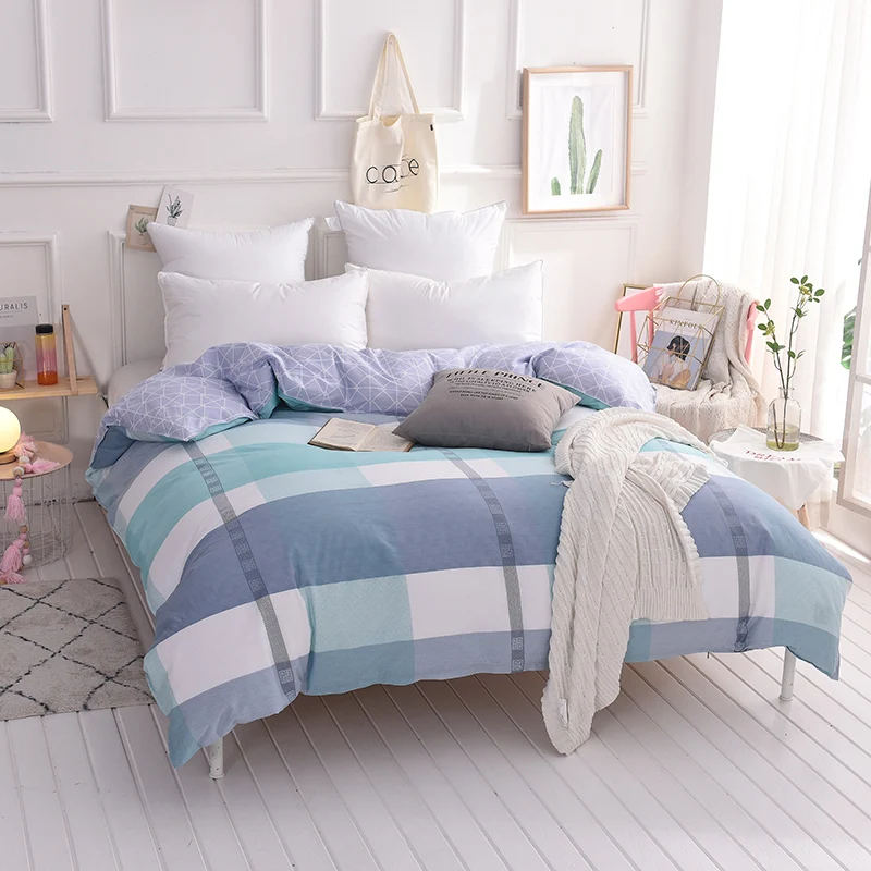 Simple Blue Plaid Pattern Cotton Bedding Sets Star Duvet Cover 1pcs Bed Sheets Single 220x240cm 200x230cm 4 Sizes Kid Or Boys
Simple Blue Plaid Pattern Cotton Bedding Sets Star Duvet Cover 1pcs Bed Sheets Single 220x240cm 200x230cm 4 Sizes Kid Or Boys