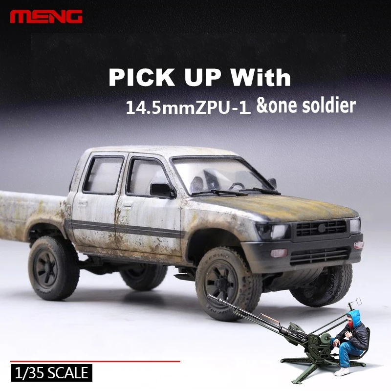 1:35 Scale Assembly Car Model 4X4 PICK UP w/ZPU-1 Plastic Model Building Kit Meng
1:35 Scale Assembly Car Model 4X4 PICK UP w/ZPU-1 Plastic Model Building Kit Meng