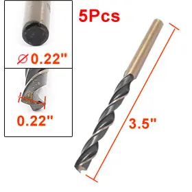 Uxcell High Quality 5PCS 5.7 Diameter 90mm/ 3.5" Long HSS Straight Shank Twist Drill Drilling Hole Bits ,Electric Tool
Uxcell High Quality 5PCS 5.7 Diameter 90mm/ 3.5" Long HSS Straight Shank Twist Drill Drilling Hole Bits ,Electric Tool