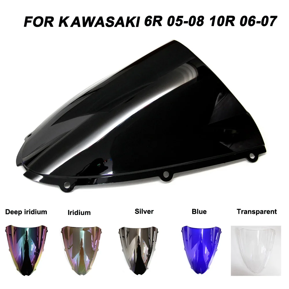 Adjustable Double Bubble Windshield For Kawasaki ZX6R 2005 2006 2007 2008 05-08 ZX10R 2006 2007 06-07 Six Colors Windscreen
Adjustable Double Bubble Windshield For Kawasaki ZX6R 2005 2006 2007 2008 05-08 ZX10R 2006 2007 06-07 Six Colors Windscreen