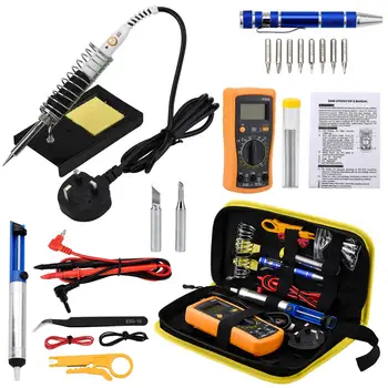 JCD Electric Soldering Iron Kit 110V 220V 60W Soldering Iron With Multimeter Desoldeirng Pump Welding solder rework Tools 2019
JCD Electric Soldering Iron Kit 110V 220V 60W Soldering Iron With Multimeter Desoldeirng Pump Welding solder rework Tools 2019