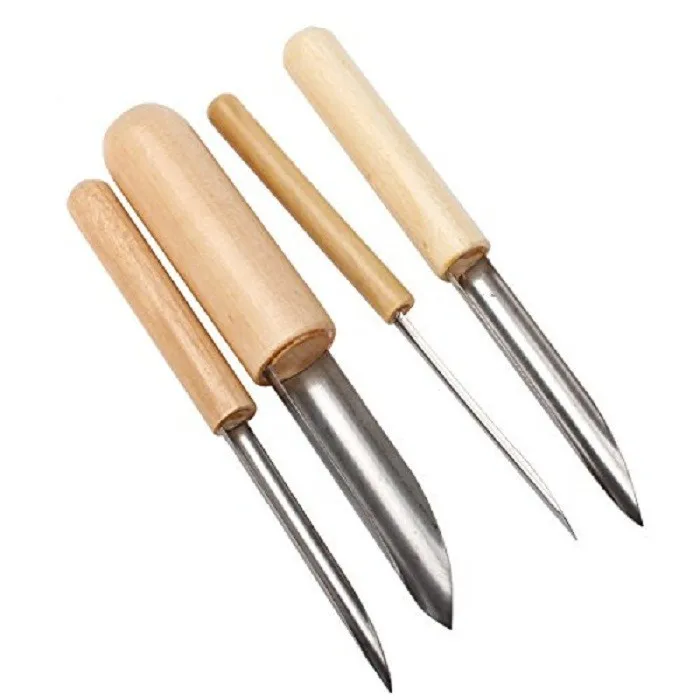 Description Picture 6 of item4 Pcs Pottery Clay Tools Half Round Hole Sludge Cutters Pottery Ceramics Drilling Sculpting Tool Polymer Clay Carving Modeling
