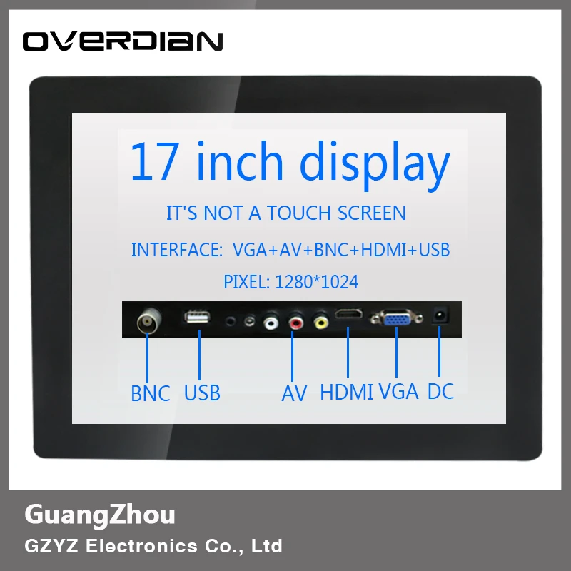 17inch/17"VGA/HDMI/BNC/AV/USB Connector Iron Shell LCD Monitor/Display Non-touch Screen 1280*1024 4:3 Buckle Installation
17inch/17"VGA/HDMI/BNC/AV/USB Connector Iron Shell LCD Monitor/Display Non-touch Screen 1280*1024 4:3 Buckle Installation