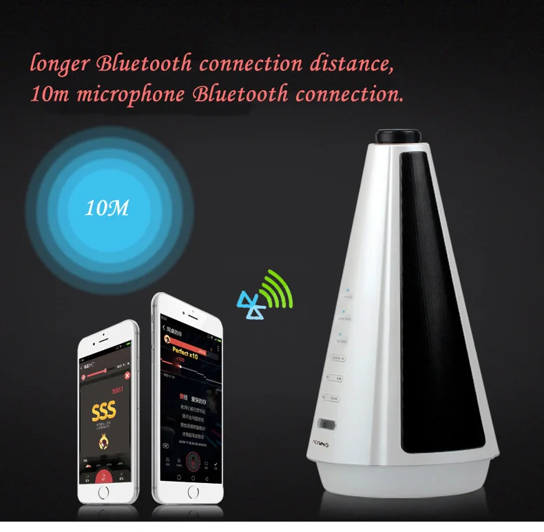 Brand Tosing Mobile audio portable microphone wireless Bluetooth speaker home desktop karaoke microphone for meetings and party-6