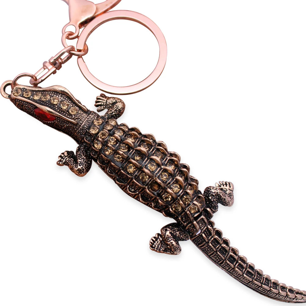 12.5*3.5CM Charm Crystal Crocodile Keychain For Women Car Key Ring Keys Holder Bag Pendants Vintage Animal Key Chains Accessory
12.5*3.5CM Charm Crystal Crocodile Keychain For Women Car Key Ring Keys Holder Bag Pendants Vintage Animal Key Chains Accessory