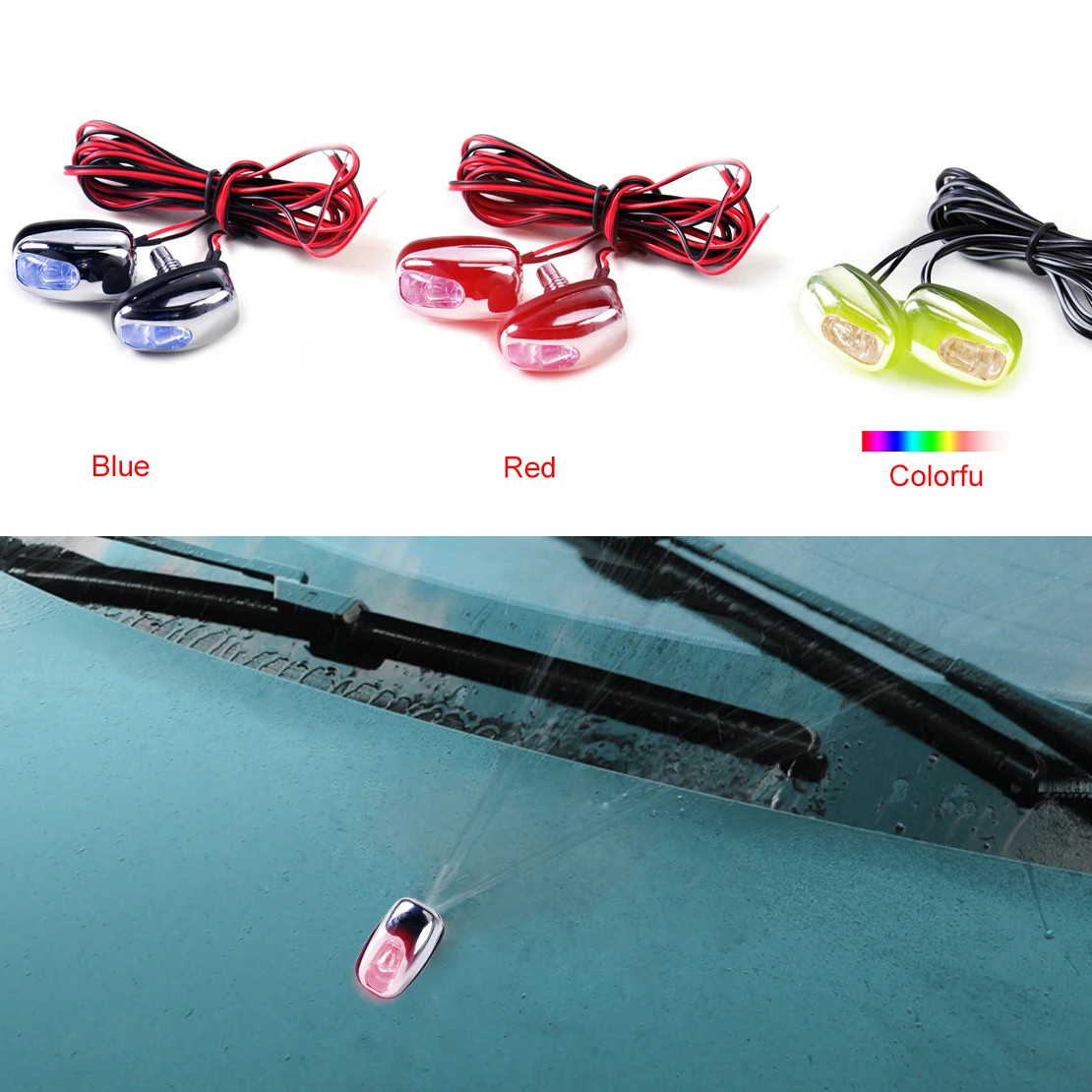 Universal 2pcs Windshield Washer Wiper Jet Water Spray Nozzle Spout with LED Light Lamp for Volkswagen Toyota Nissan Kia
Universal 2pcs Windshield Washer Wiper Jet Water Spray Nozzle Spout with LED Light Lamp for Volkswagen Toyota Nissan Kia