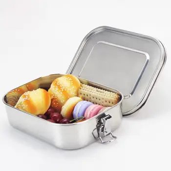 HobbyLane Square 304 Stainless Steel Preservation Lunch Box with Silicone Sealing Ring Leak-Proof Food Container Bento Box
HobbyLane Square 304 Stainless Steel Preservation Lunch Box with Silicone Sealing Ring Leak-Proof Food Container Bento Box