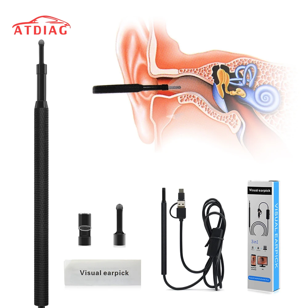 2-in-1 USB Ear Cleaning Endoscope HD Visual Ear Spoon Multifunctional Earpick With Mini Camera Ear Cleaning Tool
2-in-1 USB Ear Cleaning Endoscope HD Visual Ear Spoon Multifunctional Earpick With Mini Camera Ear Cleaning Tool