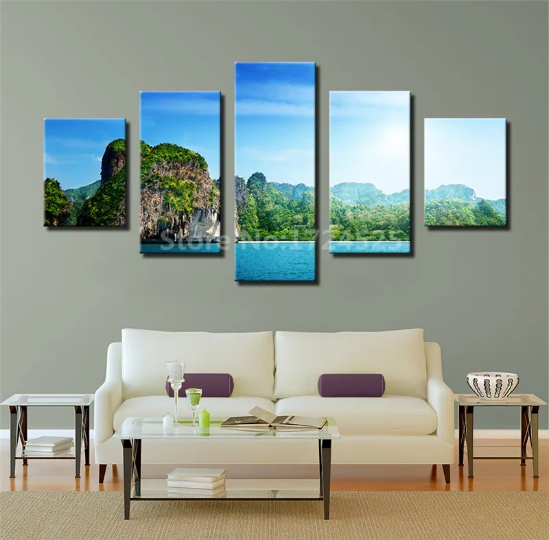 5 Piece Hot Sell Thailand Ocean Rocks Sky Canvas Painting Print On Canvas Modern Wall Art Picture For Home Decor No Frame
5 Piece Hot Sell Thailand Ocean Rocks Sky Canvas Painting Print On Canvas Modern Wall Art Picture For Home Decor No Frame