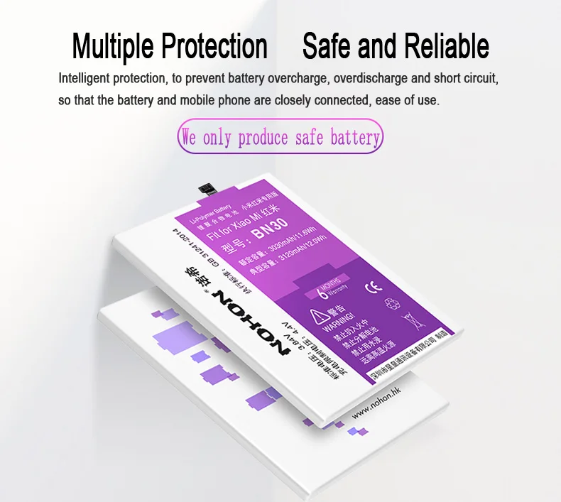 NOHON BN30 Battery For Xiaomi Redmi 4A 3120mAh Replace Mobile Phone Batteries For Redmi 4A Bateria Battery Mi BN30 Rechargeable (8)