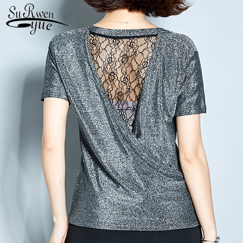 Летняя футболка с короткими рукавами Блузка для женщин blusas mujer de moda 2021 низким