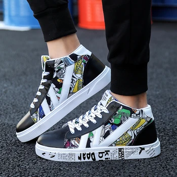 Graffiti Women Sneakers Cool Shoes Scooter High Top Boots Woman White Shoes High Top Running Shoes for Men Women Size 34 - 45
Graffiti Women Sneakers Cool Shoes Scooter High Top Boots Woman White Shoes High Top Running Shoes for Men Women Size 34 - 45