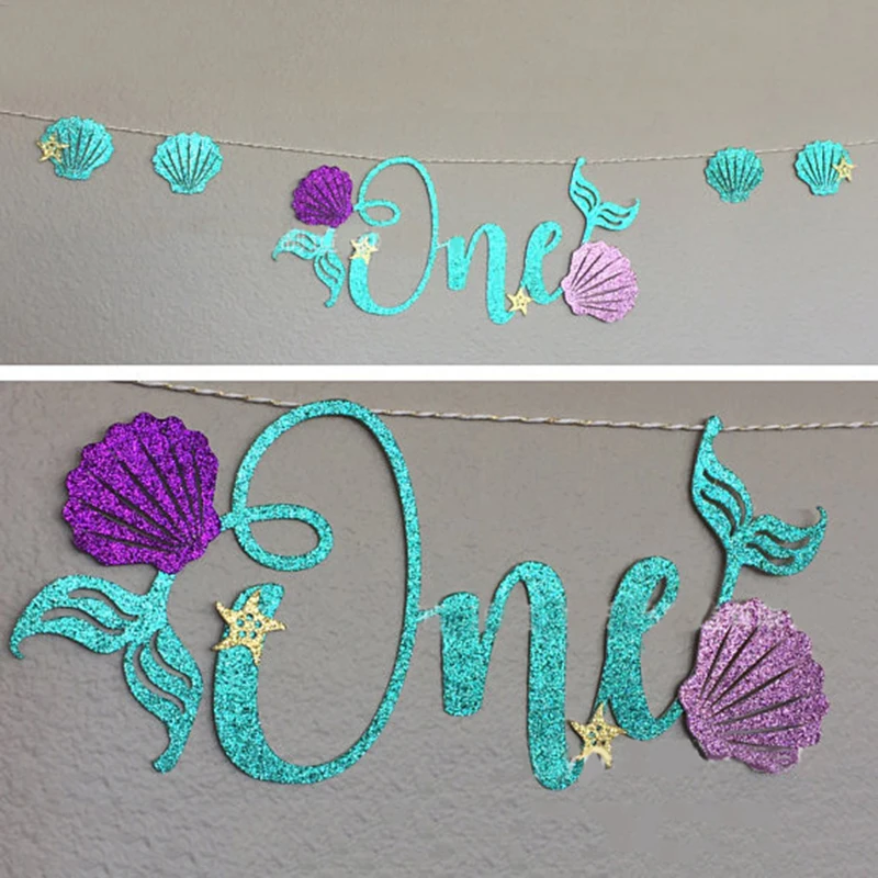JOY-ENLIFE 1pc ONE Happy Birthday Garland Mermaid Party Decoration Banner Summer Sea Party Children kids Gender Reveal Flags
JOY-ENLIFE 1pc ONE Happy Birthday Garland Mermaid Party Decoration Banner Summer Sea Party Children kids Gender Reveal Flags