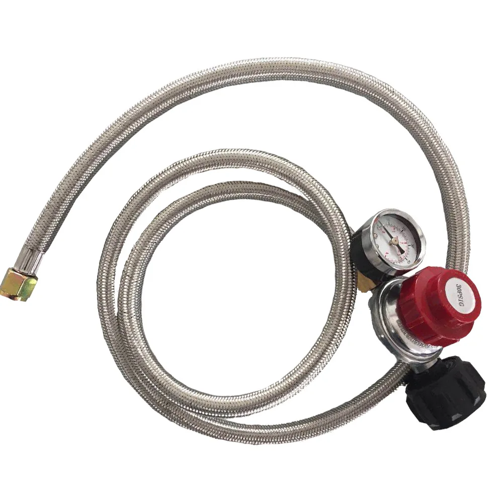 Hot sale 0-30PSI high pressure regulator valve with table pressure reducing valve with braided hose 60inches
Hot sale 0-30PSI high pressure regulator valve with table pressure reducing valve with braided hose 60inches