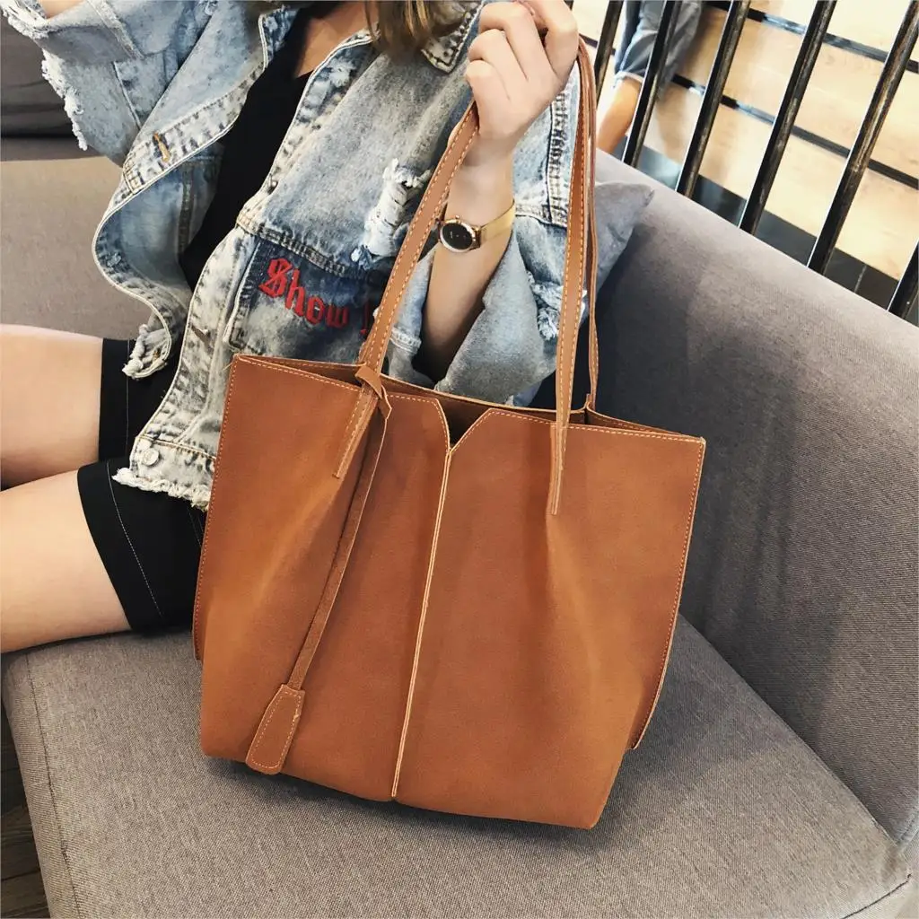 Fashion Soft Leather Women Bag 2PCS Set Female Shoulder Bags Large Capacity Bags Set Handbag Casual Tote Bags sac a main
Fashion Soft Leather Women Bag 2PCS Set Female Shoulder Bags Large Capacity Bags Set Handbag Casual Tote Bags sac a main