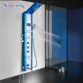 Senlesen Shower Panel LED Rain Waterfall LCD Digital Display Shower Column Bidet Spray Massage Bath Shower Mixer Water Tap
Senlesen Shower Panel LED Rain Waterfall LCD Digital Display Shower Column Bidet Spray Massage Bath Shower Mixer Water Tap