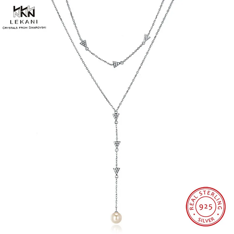 LEKANI Crystals From Swarovski Necklace 925 Stacked fashion pearl necklace Women's Gift Boutique Jewelry Necklace Long necklace
LEKANI Crystals From Swarovski Necklace 925 Stacked fashion pearl necklace Women's Gift Boutique Jewelry Necklace Long necklace