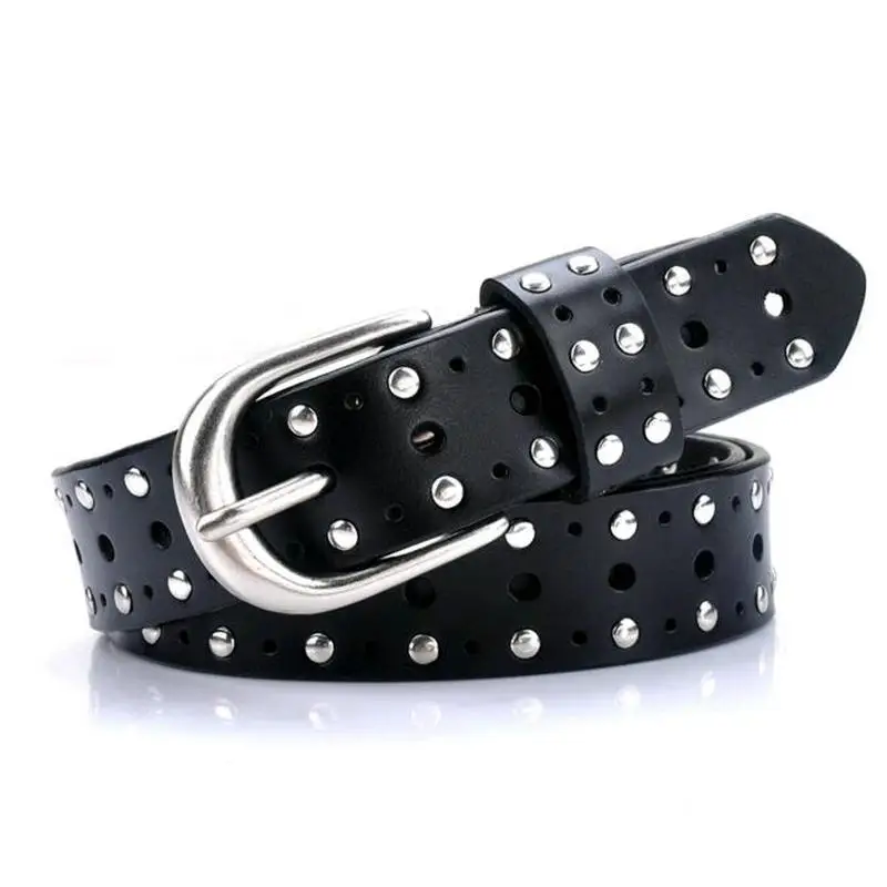 New Vintage Womens Retro Second Layer Cowhide Leather Belt Hollow Out Rivets Decorative Wild Pants Waist Strap For Jeans
New Vintage Womens Retro Second Layer Cowhide Leather Belt Hollow Out Rivets Decorative Wild Pants Waist Strap For Jeans