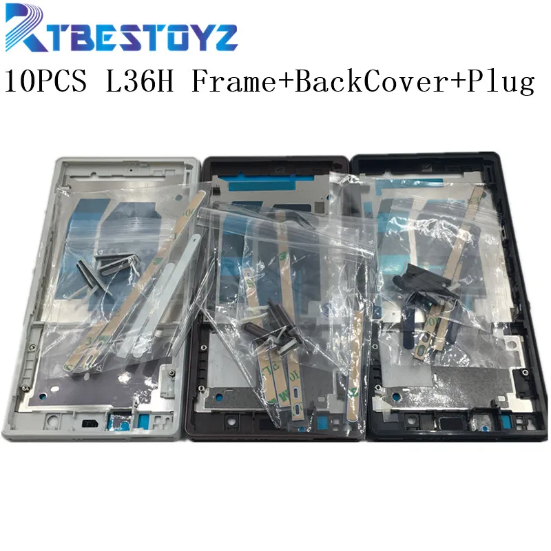 RTBESTOYZ 10 шт./лот для Sony Xperia Z L36H LT36 C6603 C6602 Передняя средняя рамка корпуса + задняя