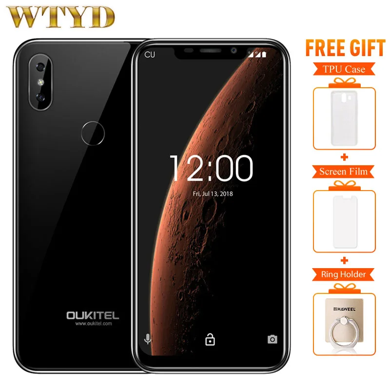 OUKITEL C13 Pro 2GB 16GB Android 9.0 4G Mobile Phone MT6739 Quad Core 3000mAh 6.18" Cellphone Face ID Fingerprint Smartphone
OUKITEL C13 Pro 2GB 16GB Android 9.0 4G Mobile Phone MT6739 Quad Core 3000mAh 6.18" Cellphone Face ID Fingerprint Smartphone