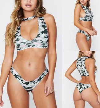Bikini Brazilian Thong Bikini Bathing Suits 2018 Female camouflage 2 face wear Printing Two Piece Swimwea
Bikini Brazilian Thong Bikini Bathing Suits 2018 Female camouflage 2 face wear Printing Two Piece Swimwea
