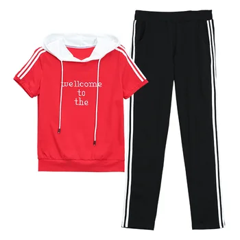 Rlyaeiz 2019 Summer Sportswear Sets High Quality Fashion 2 Piece Set Women Tracksuit Striped Hooded + Pants Female Sweat Suit
Rlyaeiz 2019 Summer Sportswear Sets High Quality Fashion 2 Piece Set Women Tracksuit Striped Hooded + Pants Female Sweat Suit