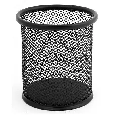 Desk 9cm Dia Cylinder Mesh Style Black Metal Pen Ruler Pencil Holder Container
Desk 9cm Dia Cylinder Mesh Style Black Metal Pen Ruler Pencil Holder Container