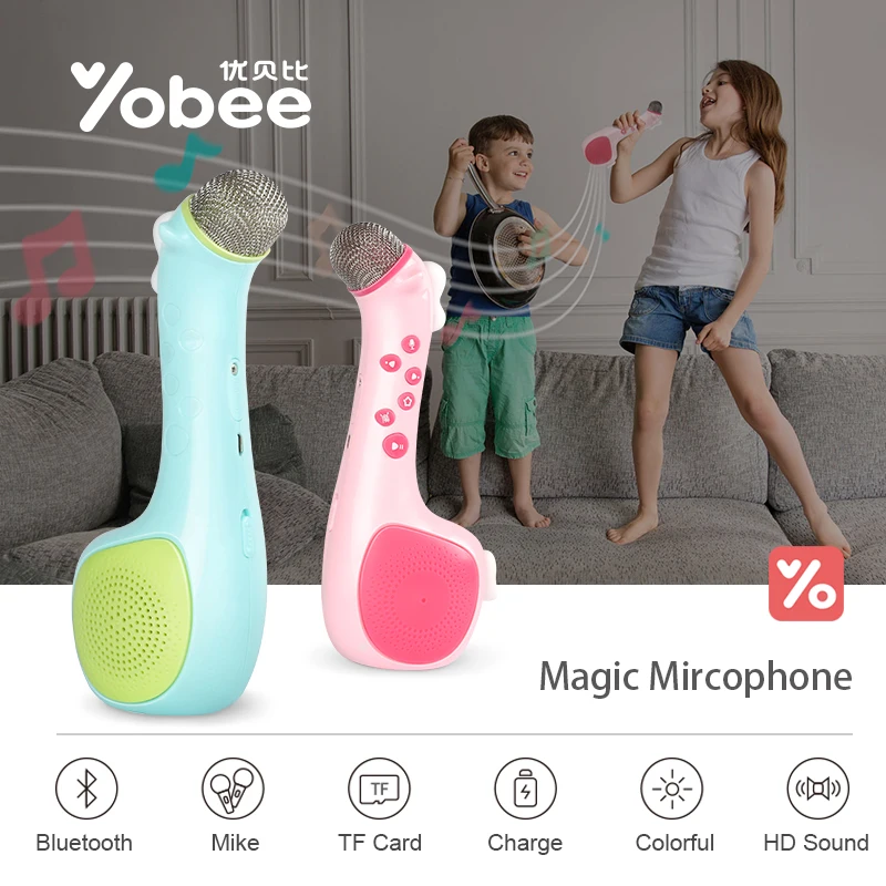 Yobee Магия дети микрофон с 8 г TF карты Беспроводной Bluetooth караоке разведки
