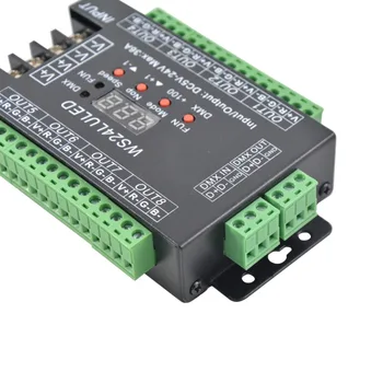 WS24LULED 24CH Easy DMX Decoder Controller 24 channel Dimmer each Channel Max3A Digital display RGB Light DC5V-24V
WS24LULED 24CH Easy DMX Decoder Controller 24 channel Dimmer each Channel Max3A Digital display RGB Light DC5V-24V