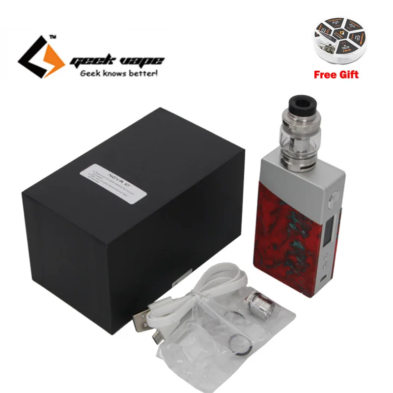 Electronic Cigarette Geekvape Kit Nova 200W Box Mod With Cerberus Sub Ohm Tank Mesh Powered By Dual 18650 Battery Vape Vaporizer
Electronic Cigarette Geekvape Kit Nova 200W Box Mod With Cerberus Sub Ohm Tank Mesh Powered By Dual 18650 Battery Vape Vaporizer
