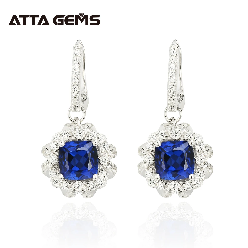 Blue Sapphire Sterling Silver Drop Earring for Women Created Sapphire Faced Cut Classic Design for Women Birthday Gifts Jewelry
Blue Sapphire Sterling Silver Drop Earring for Women Created Sapphire Faced Cut Classic Design for Women Birthday Gifts Jewelry