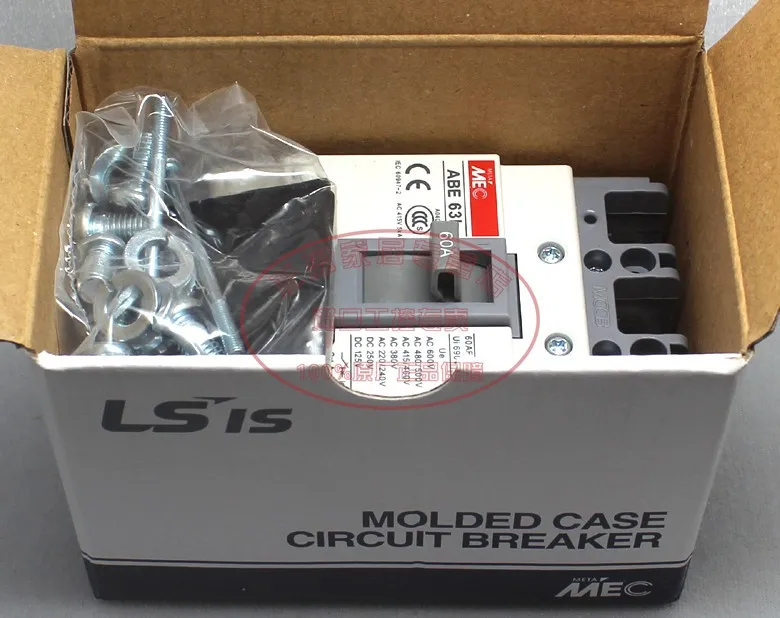 Original authentic LG LS production (Wuxi) MEC three-phase molded case circuit breaker ABE63b 60A 3P
Original authentic LG LS production (Wuxi) MEC three-phase molded case circuit breaker ABE63b 60A 3P