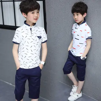 Casual Summer Suits For Boys Clothing Sets Boys Cotton Tracksuits Polo Tees & Shorts 2Pcs Set Stripe Tadpole Print 5-12Y
Casual Summer Suits For Boys Clothing Sets Boys Cotton Tracksuits Polo Tees & Shorts 2Pcs Set Stripe Tadpole Print 5-12Y