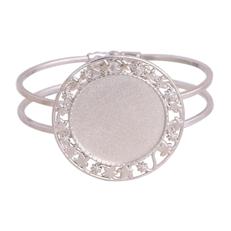 PULCHRITUDE 1pcs/lot 5 Style Silver Plated Bangle Base Bracelet Blank Findings Tray Bezel Setting Round Oval Cabochon Cameo
PULCHRITUDE 1pcs/lot 5 Style Silver Plated Bangle Base Bracelet Blank Findings Tray Bezel Setting Round Oval Cabochon Cameo