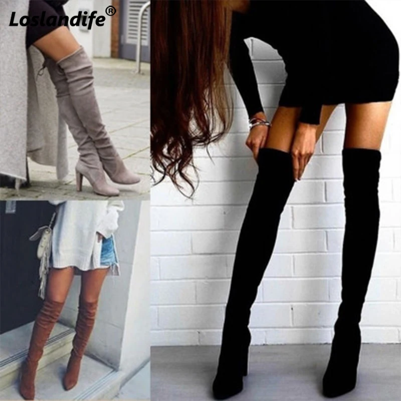 Women's winter boots Size 35-43 2019 New Shoes Black Over the Knee Boots Sexy Female Autumn Winter ladies Thigh High heels Boots
Women's winter boots Size 35-43 2019 New Shoes Black Over the Knee Boots Sexy Female Autumn Winter ladies Thigh High heels Boots