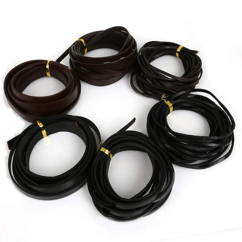 Width:3mm(5meter) 6mm(3meter) 10mm(2meter) Flat 100% Genuine Cow Leather Cord Rope String Diy Necklace Bracelet ,Thickness:2mm
Width:3mm(5meter) 6mm(3meter) 10mm(2meter) Flat 100% Genuine Cow Leather Cord Rope String Diy Necklace Bracelet ,Thickness:2mm