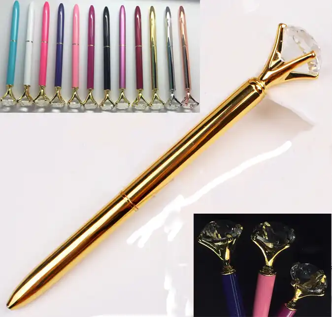 queen pen,QUEEN 1pc 2019 new arrival diamond pen queen gem crystal gift pen free