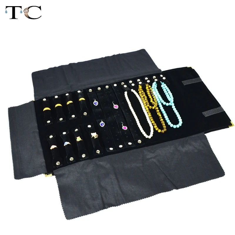 Metal Corner Jewelry Roll Bag Portable Carring Case Velvet Organizer Multi Functional Necklace Rings Earrings Storage Box
Metal Corner Jewelry Roll Bag Portable Carring Case Velvet Organizer Multi Functional Necklace Rings Earrings Storage Box
