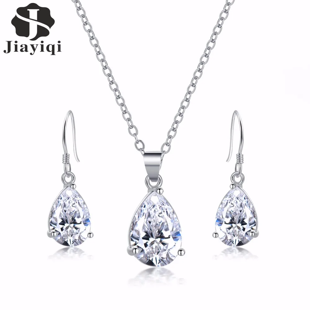 2017 Silver Color Jewelry Set Fashion Cubic Zircon Pendant Statement Necklace Dangle Earrings for Women CZ Wedding Jewelry Set
2017 Silver Color Jewelry Set Fashion Cubic Zircon Pendant Statement Necklace Dangle Earrings for Women CZ Wedding Jewelry Set