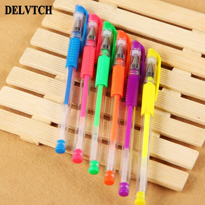 DELVTCH 6Pcs/set 0.5mm Color Gel Ink Pen Highlighter Glitter Fluorescent Pen Art Marker Pens Painting Drawing School Staionery
DELVTCH 6Pcs/set 0.5mm Color Gel Ink Pen Highlighter Glitter Fluorescent Pen Art Marker Pens Painting Drawing School Staionery
