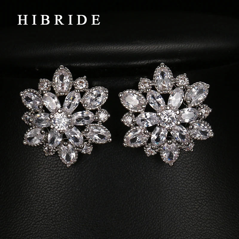HIBRIDE 2017 Clear Crystal Big Flower Shape Earrings ,White Gold Color AAA Zirconia Stud Earring Party Gifts E-60
HIBRIDE 2017 Clear Crystal Big Flower Shape Earrings ,White Gold Color AAA Zirconia Stud Earring Party Gifts E-60