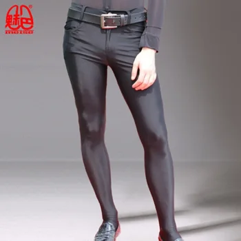 Men's Shiny Casual Pencil Pants Full Solid Pantyhose Tights Pants High Elastic Spandex Bag Legs Pants Couple Gay Wear Plus Size
Men's Shiny Casual Pencil Pants Full Solid Pantyhose Tights Pants High Elastic Spandex Bag Legs Pants Couple Gay Wear Plus Size