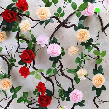 Fake Peony Vine Simulation Round Peonia Flower Rattan Foam Root Vines for Wedding Showcase Decorative Artificial Flower Rattans
Fake Peony Vine Simulation Round Peonia Flower Rattan Foam Root Vines for Wedding Showcase Decorative Artificial Flower Rattans