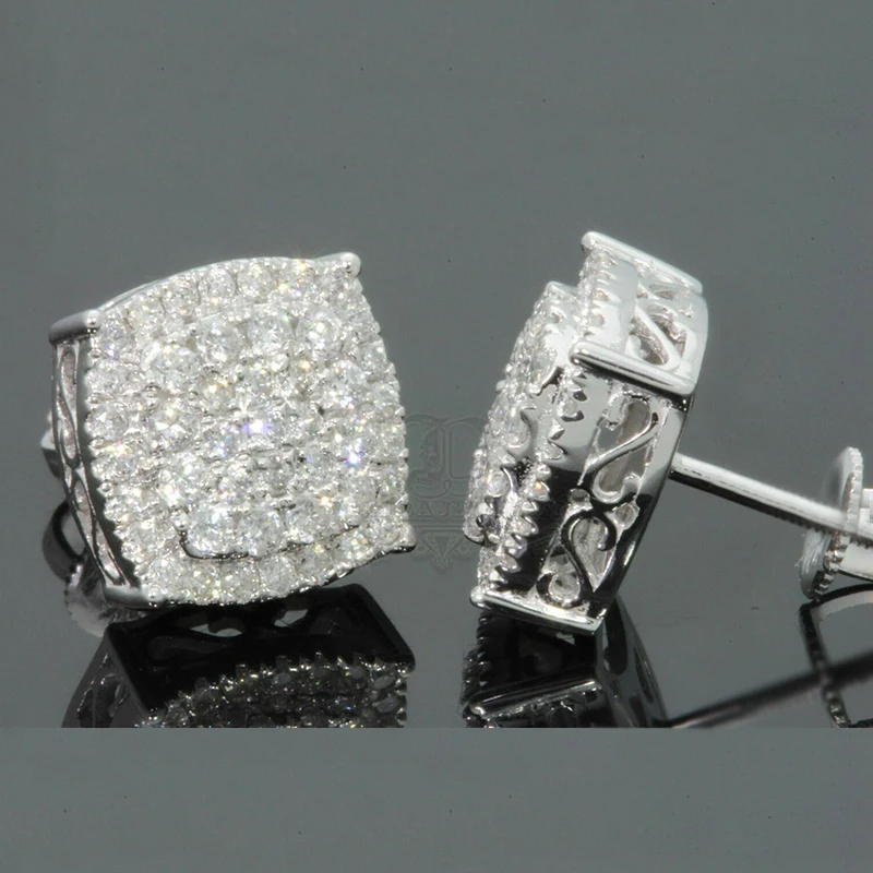 Hip Hop Micro Pave AAA Zircon Stone Silver Color Stud Earrings Men Women Luxury Brand Geometry Square Crystal Earrings Z4M282
Hip Hop Micro Pave AAA Zircon Stone Silver Color Stud Earrings Men Women Luxury Brand Geometry Square Crystal Earrings Z4M282