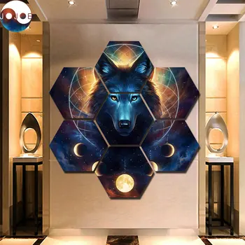 Dreamcatcher by JoJoes Art 7 Pieces hexagon Wolf Canvas Prints Painting Wall Art Modular Picture Modern Decorative Paintings
Dreamcatcher by JoJoes Art 7 Pieces hexagon Wolf Canvas Prints Painting Wall Art Modular Picture Modern Decorative Paintings