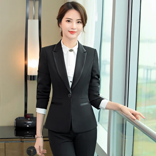 2019 Spring Autumn Fashion Professional Black Women Small Suit New Style Big Code Xxxxl Female Slim Workwear Temperament Clothes
2019 Spring Autumn Fashion Professional Black Women Small Suit New Style Big Code Xxxxl Female Slim Workwear Temperament Clothes