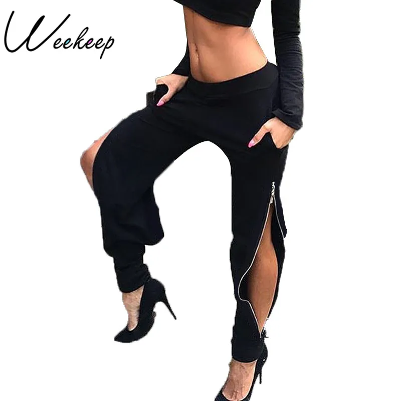 Weekeep Women Fashion Side Zipper Low Waist Pants Black Elastic Pencil Streetwear Pants Full Length Pantalon Femme Trousers
Weekeep Women Fashion Side Zipper Low Waist Pants Black Elastic Pencil Streetwear Pants Full Length Pantalon Femme Trousers