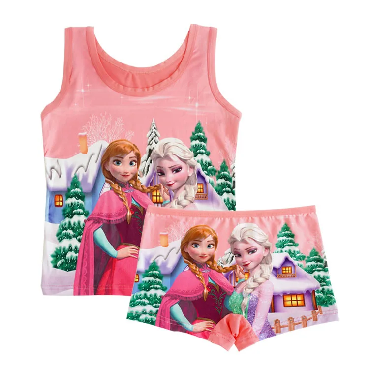 Disney princess Elsa frozen cartoon pajamaS set baby children vest T-shirt shorts girl sleeveless pajamas children sleepwear 
Disney princess Elsa frozen cartoon pajamaS set baby children vest T-shirt shorts girl sleeveless pajamas children sleepwear