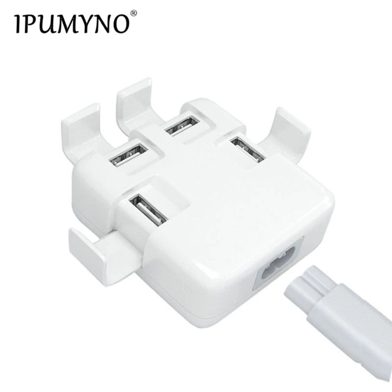 

IPUMYNO US EU UK Plug 4 Ports Multiple Wall USB Charger 40W 8A Smart Adapter Mobile Phone Tablet Charging Device For iPhone iPad